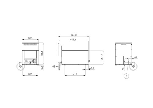Mått vattenbad BM-30-EL